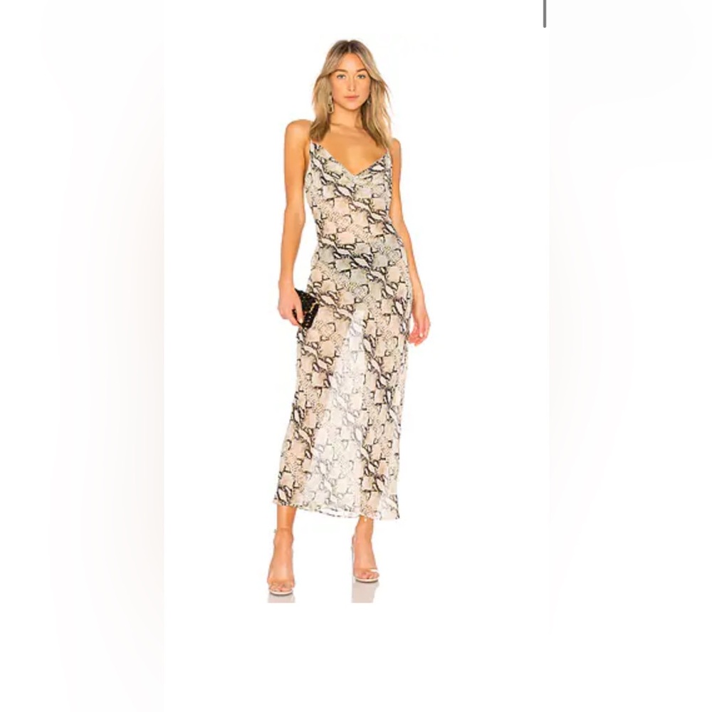 Dina Draped Maxi Dress in Snake by
SUPERDOWN